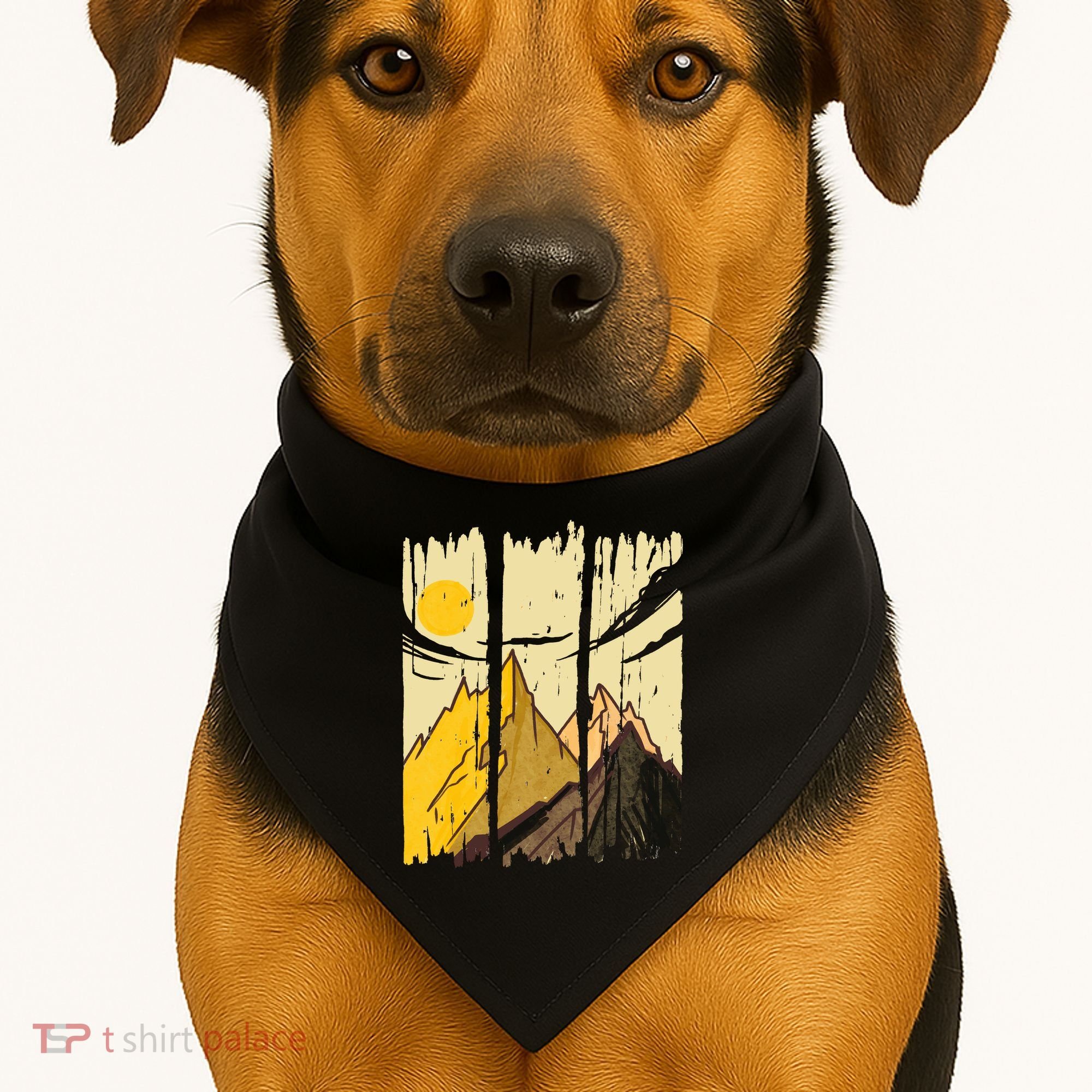 Landscape Sunset Mountain USA-Made Doggie Bandana