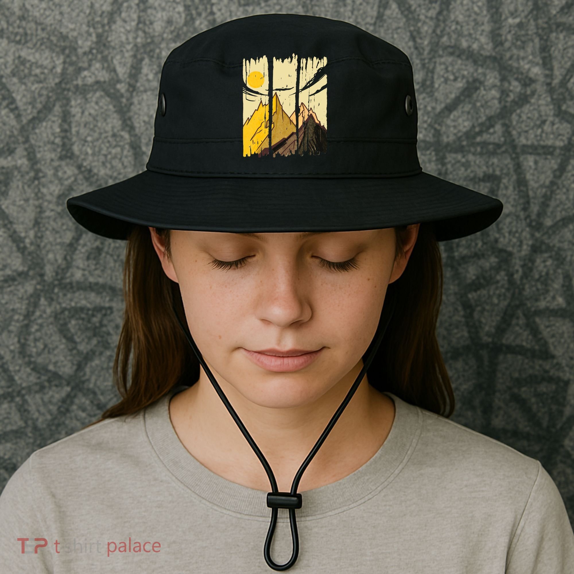 Landscape Sunset Mountain Bucket Hat