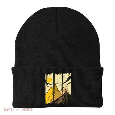 Landscape Sunset Mountain Beanie