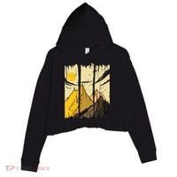 Landscape Sunset Mountain Crop Fleece Hoodie thumb 0