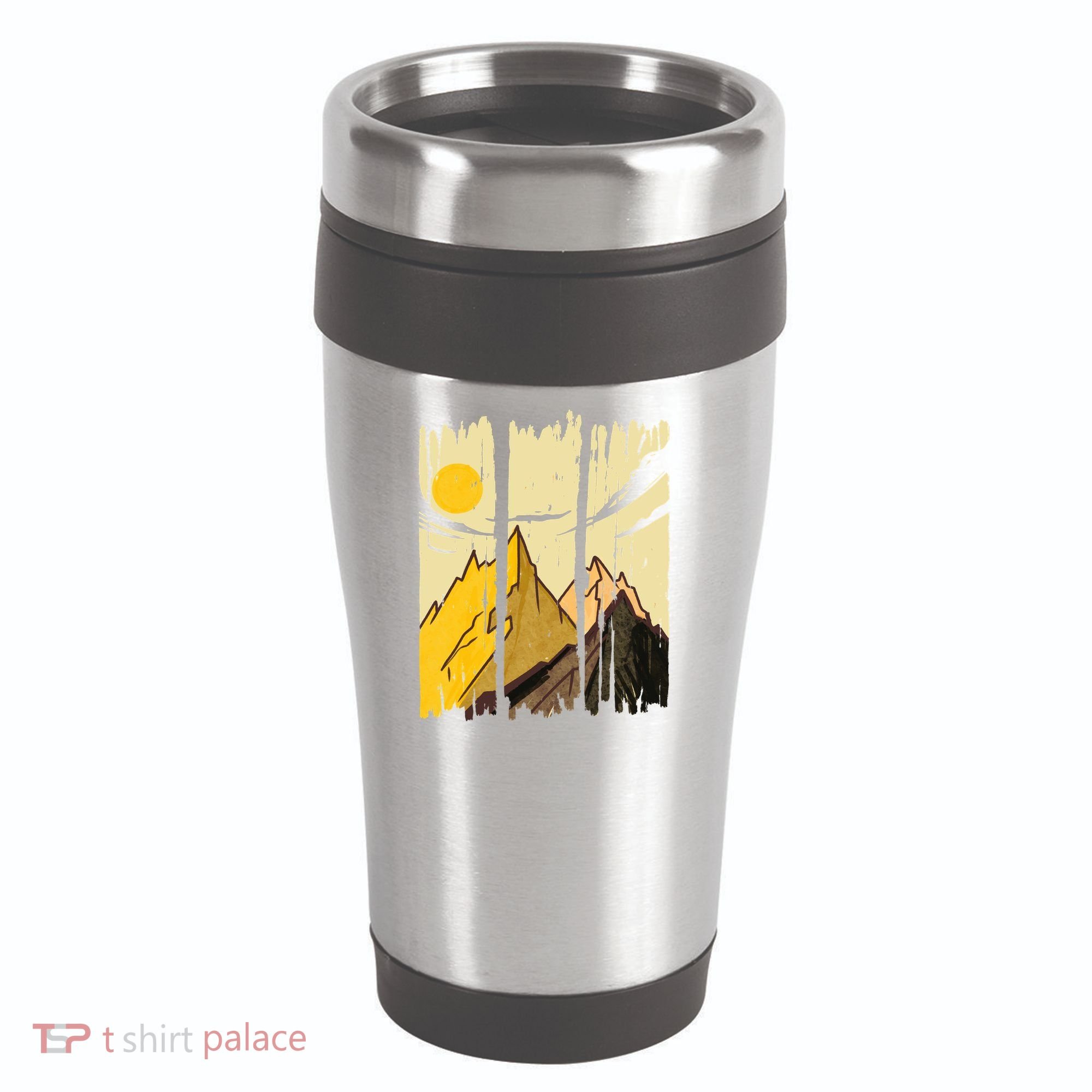 Landscape Sunset Mountain 16oz Travel Tumbler