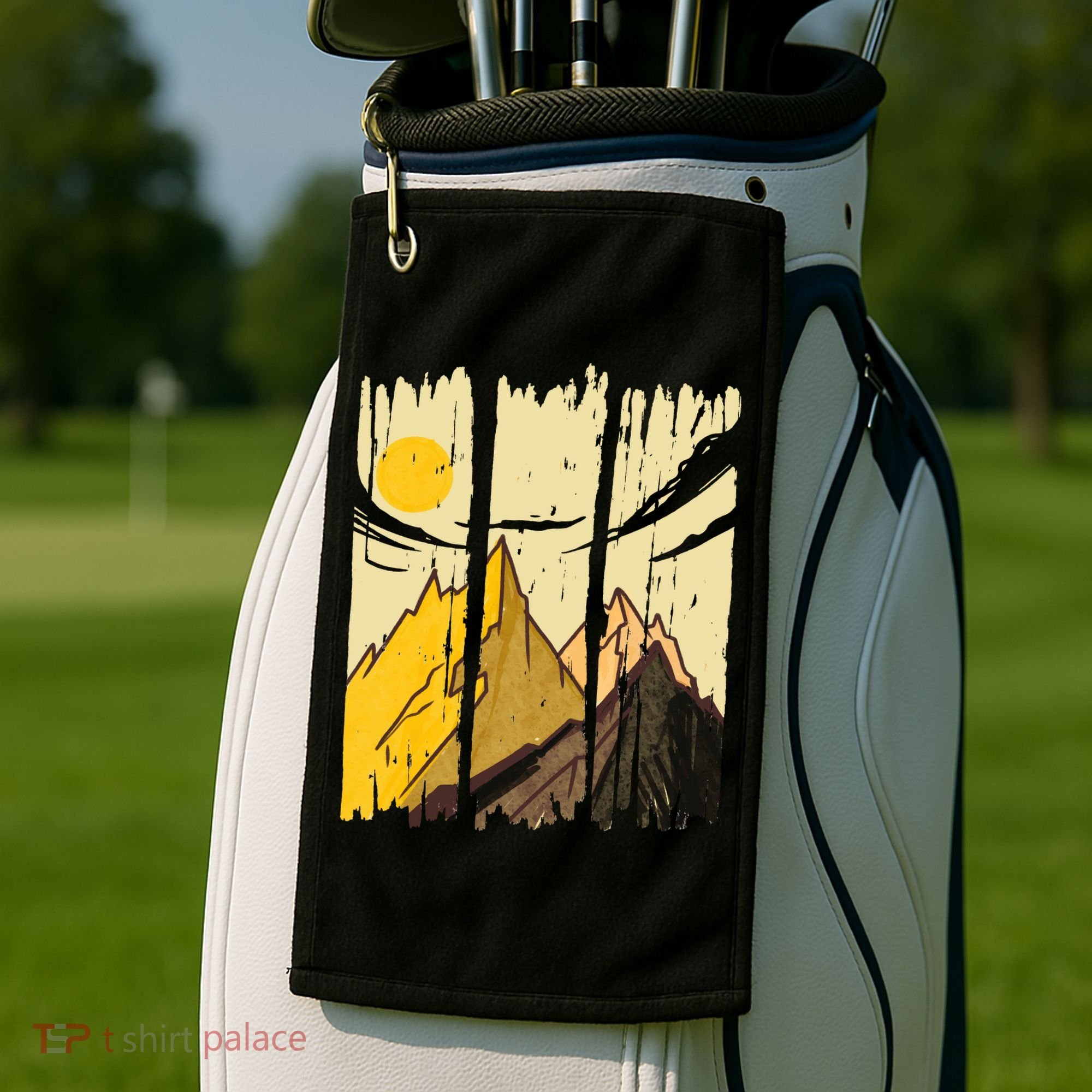 Landscape Sunset Mountain Golf Towel
