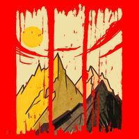 Landscape Sunset Mountain Santa Hat thumb 1