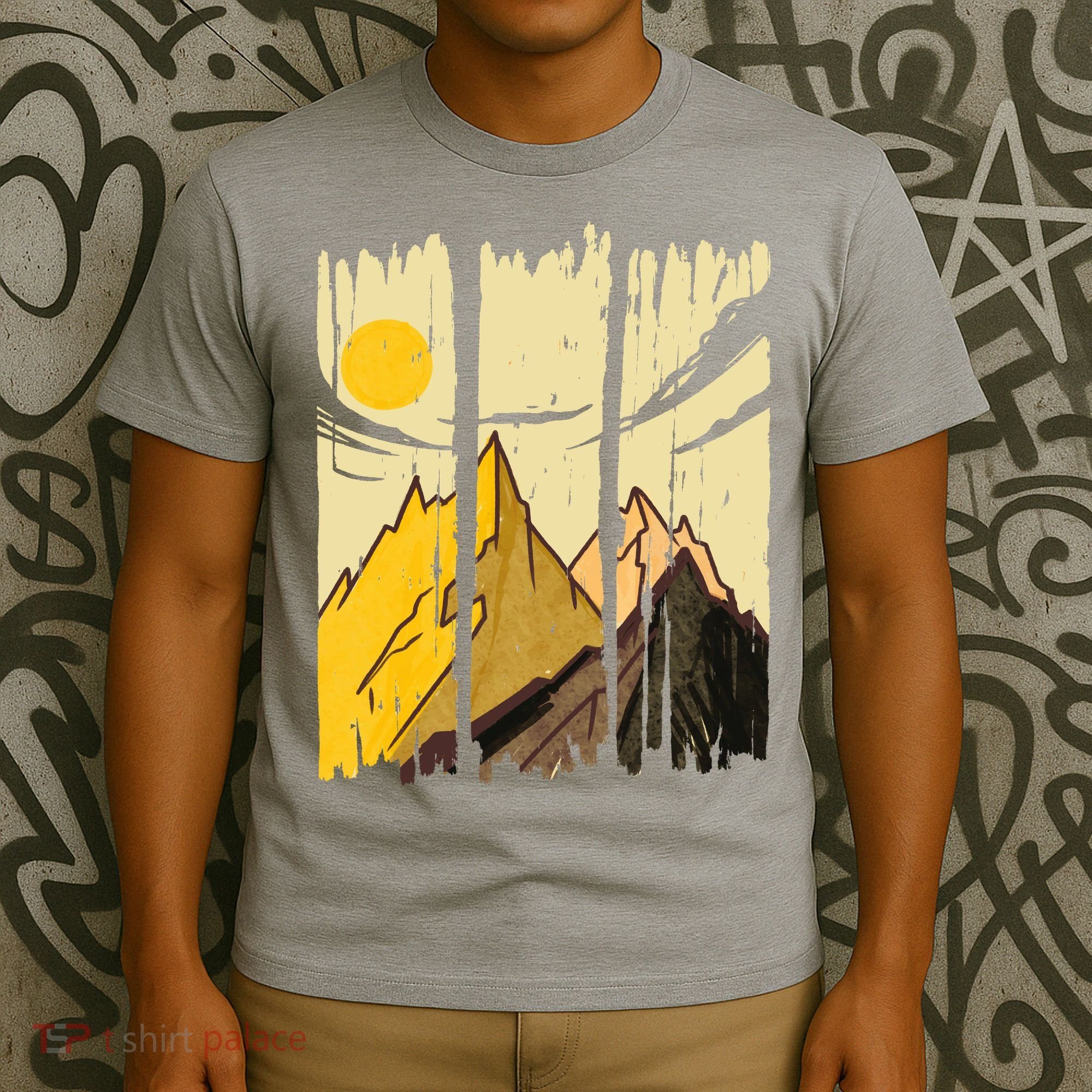Landscape Sunset Mountain T-Shirt