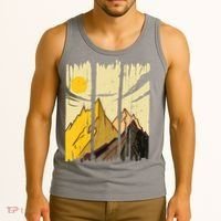 Landscape Sunset Mountain Tank Top thumb 3