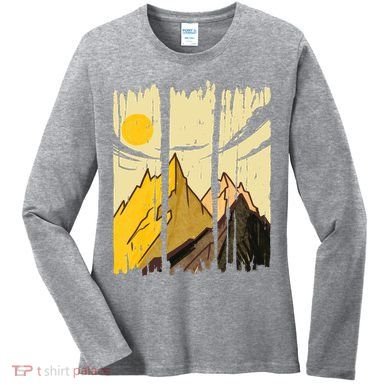 Landscape Sunset Mountain Women's Long Sleeve Shirt