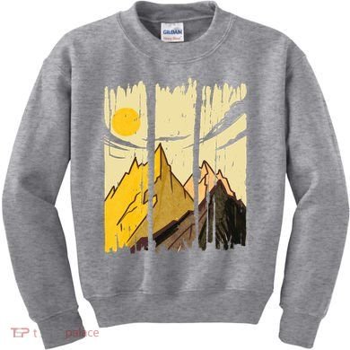 Landscape Sunset Mountain Kids Sweatshirt