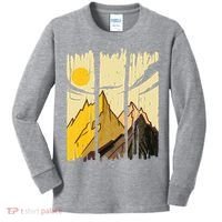 Landscape Sunset Mountain Kids Long Sleeve Shirt thumb 0