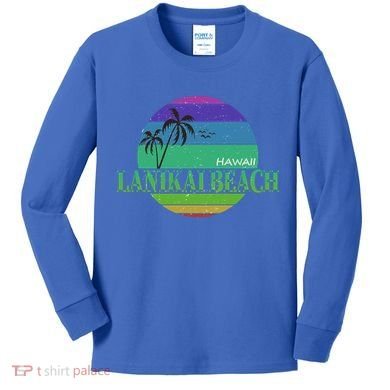 Lanikai Beach Kids Long Sleeve Shirt