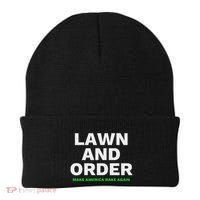 Lawn And Order. Make America Rake Again Beanie thumb 0
