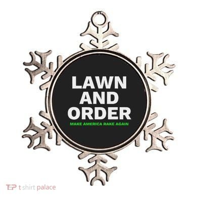 Lawn And Order. Make America Rake Again Ornament