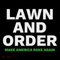 Lawn And Order. Make America Rake Again Baby Bodysuit thumb 2