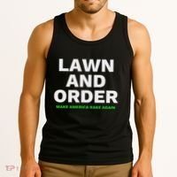 Lawn And Order. Make America Rake Again Tank Top thumb 3