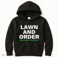 Lawn And Order. Make America Rake Again Kids Hoodie thumb 0