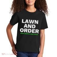 Lawn And Order. Make America Rake Again Kids T-Shirt thumb 2