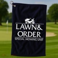 Lawn And Order Golf Towel thumb 1