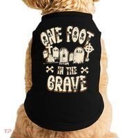 Leg Amputee One Foot In The Grave Missing Leg Doggie Tank thumb 0