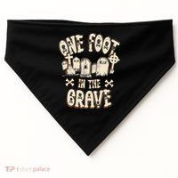 Leg Amputee One Foot In The Grave Missing Leg USA-Made Doggie Bandana thumb 0