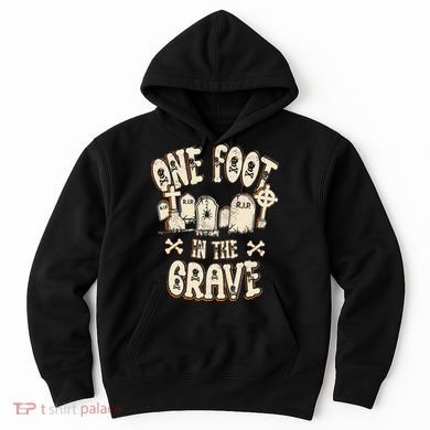 Leg Amputee One Foot In The Grave Missing Leg Hoodie