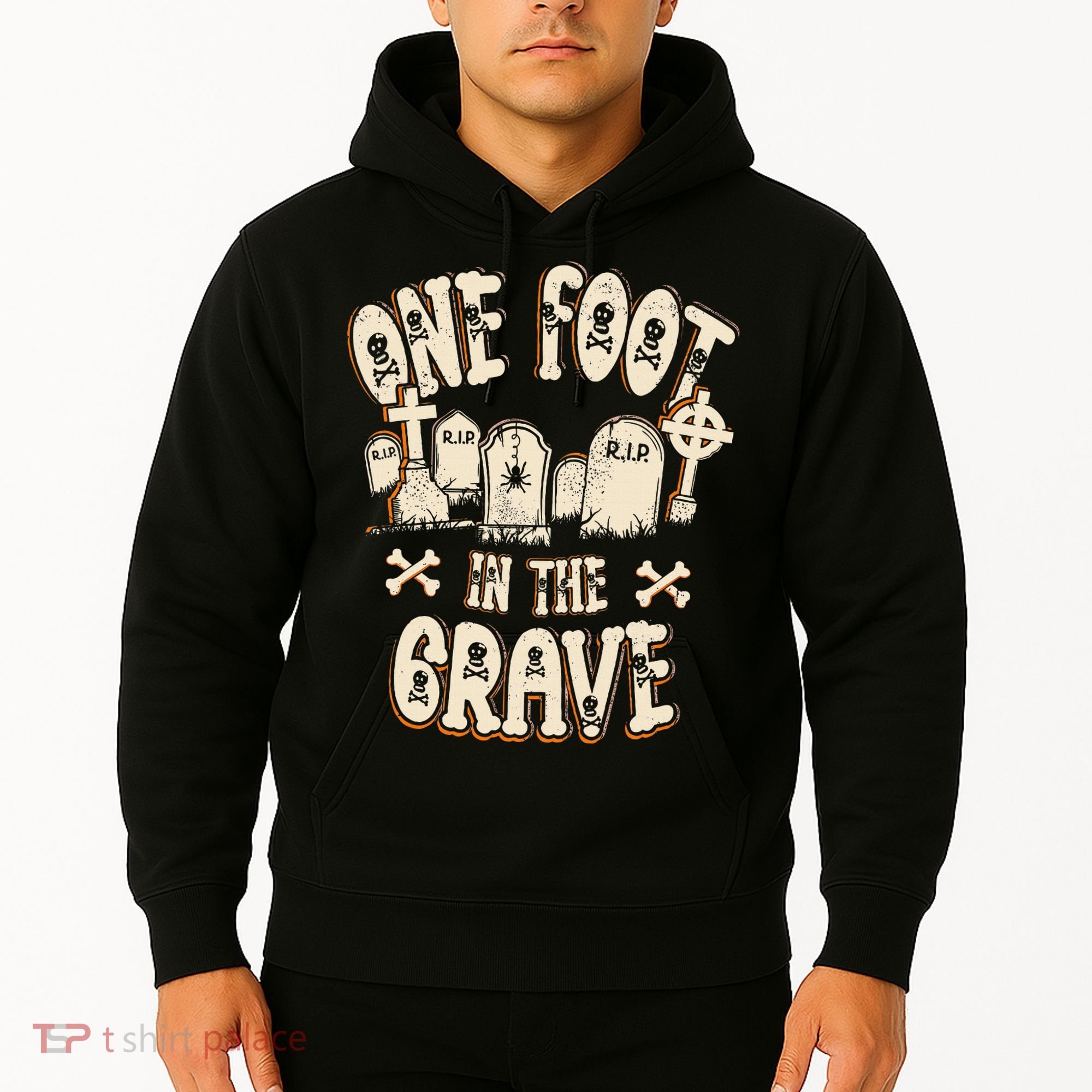 Leg Amputee One Foot In The Grave Missing Leg Hoodie