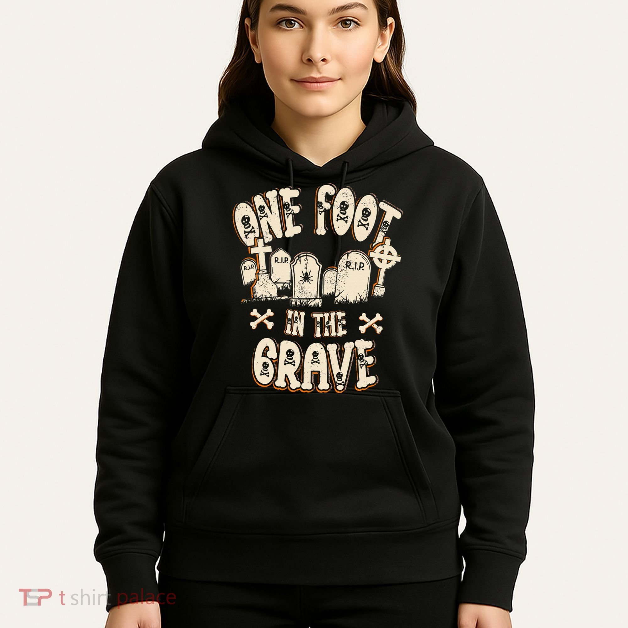 Leg Amputee One Foot In The Grave Missing Leg Hoodie