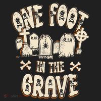 Leg Amputee One Foot In The Grave Missing Leg Beanie thumb 2
