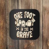 Leg Amputee One Foot In The Grave Missing Leg Coaster thumb 0
