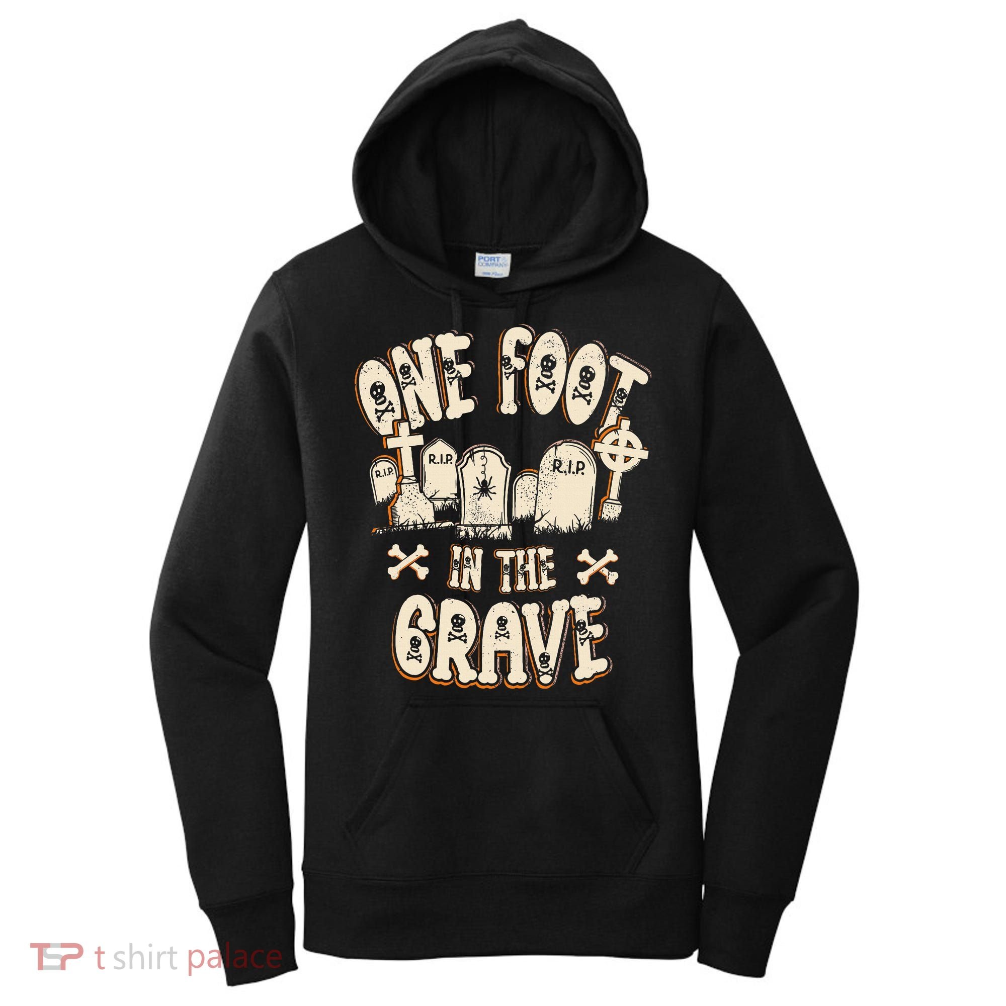Leg Amputee One Foot In The Grave Missing Leg Women's Hoodie