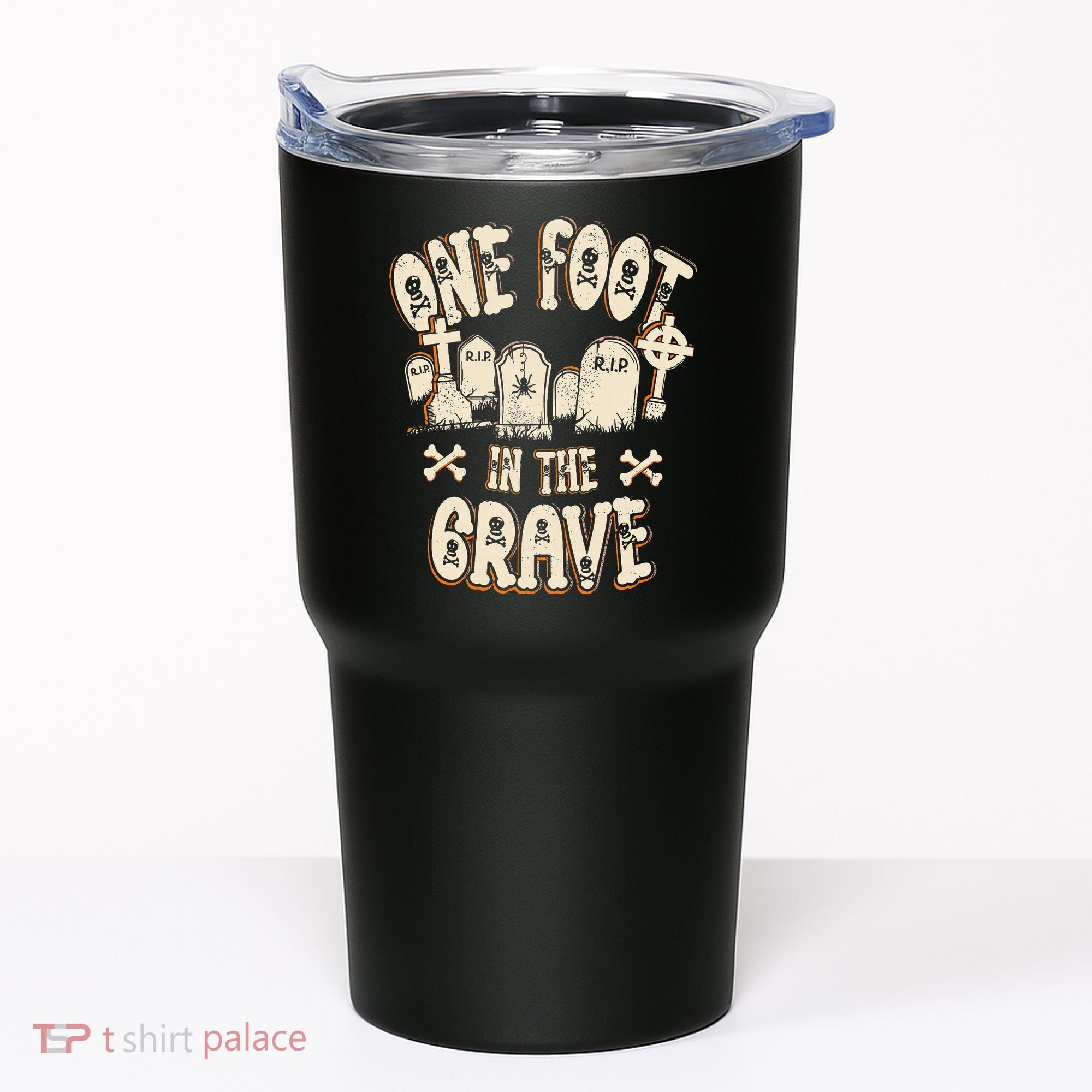 Leg Amputee One Foot In The Grave Missing Leg Tumbler