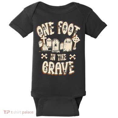 Leg Amputee One Foot In The Grave Missing Leg Baby Bodysuit
