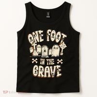 Leg Amputee One Foot In The Grave Missing Leg Tank Top thumb 2
