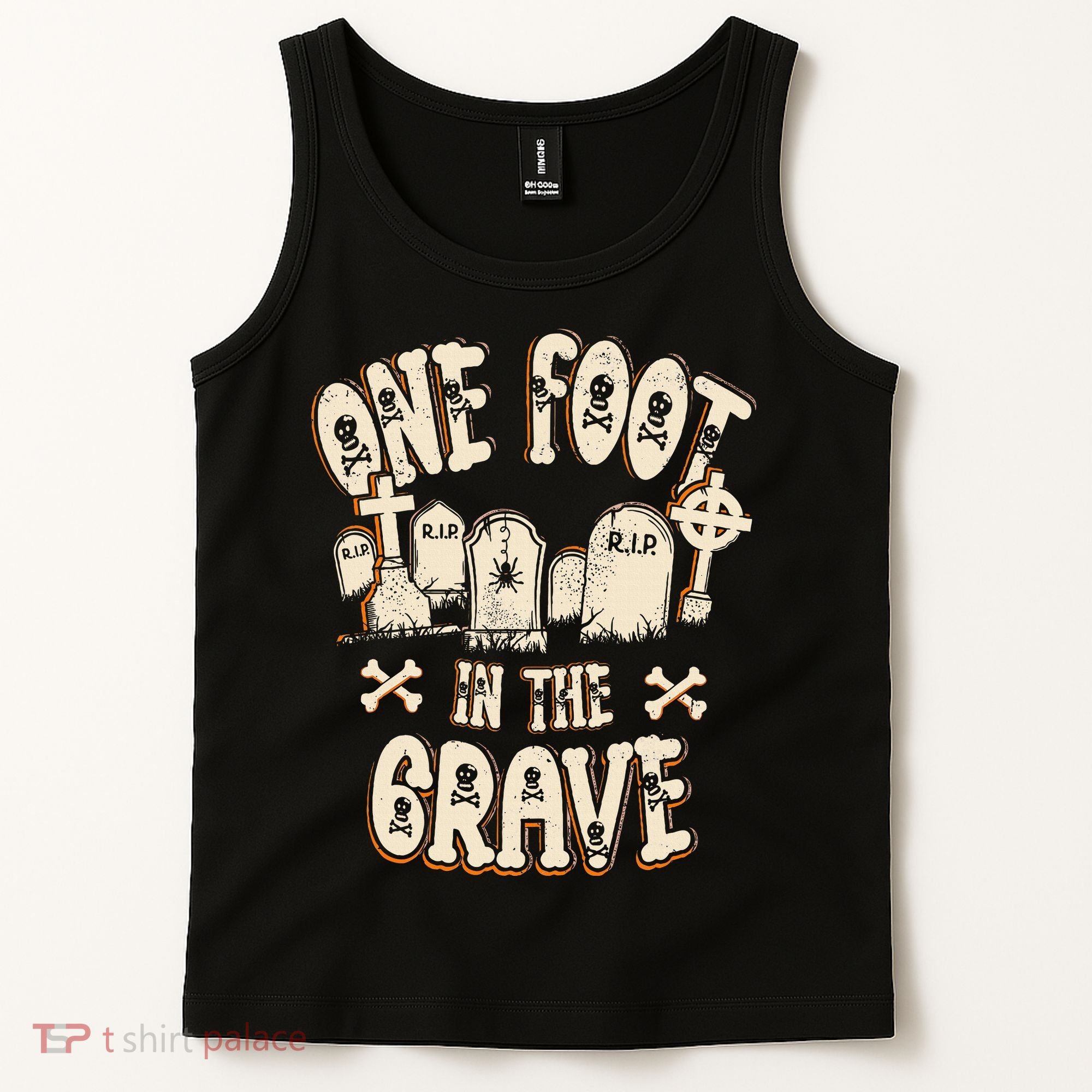 Leg Amputee One Foot In The Grave Missing Leg Tank Top