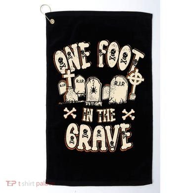 Leg Amputee One Foot In The Grave Missing Leg Golf Towel