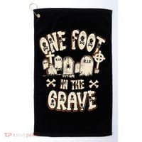 Leg Amputee One Foot In The Grave Missing Leg Golf Towel thumb 0