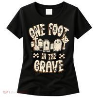 Leg Amputee One Foot In The Grave Missing Leg Women's T-Shirt thumb 0