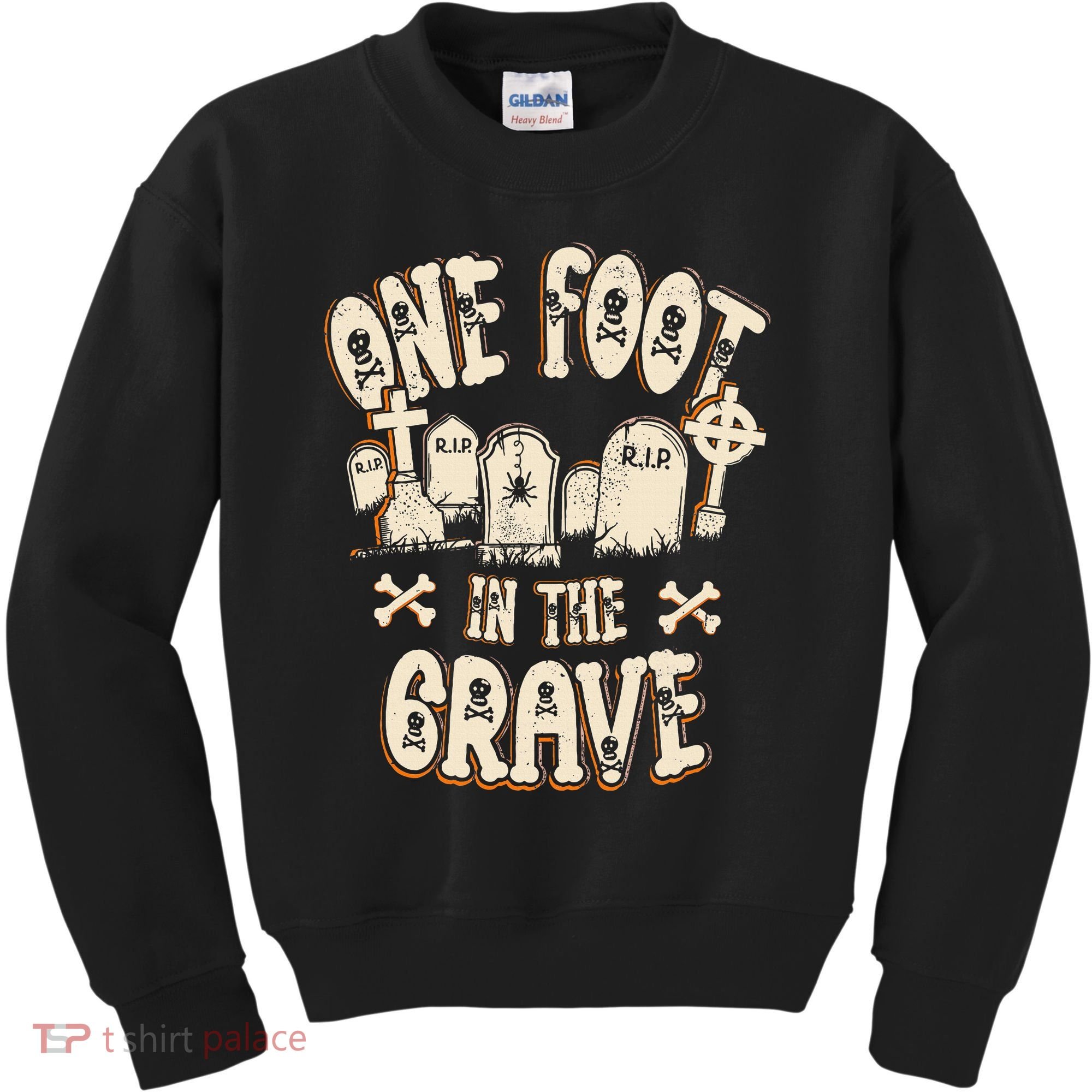 Leg Amputee One Foot In The Grave Missing Leg Kids Sweatshirt