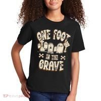 Leg Amputee One Foot In The Grave Missing Leg Kids T-Shirt thumb 2