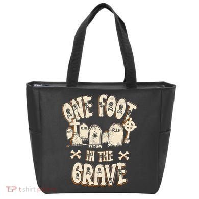 Leg Amputee One Foot In The Grave Missing Leg Tote Bag