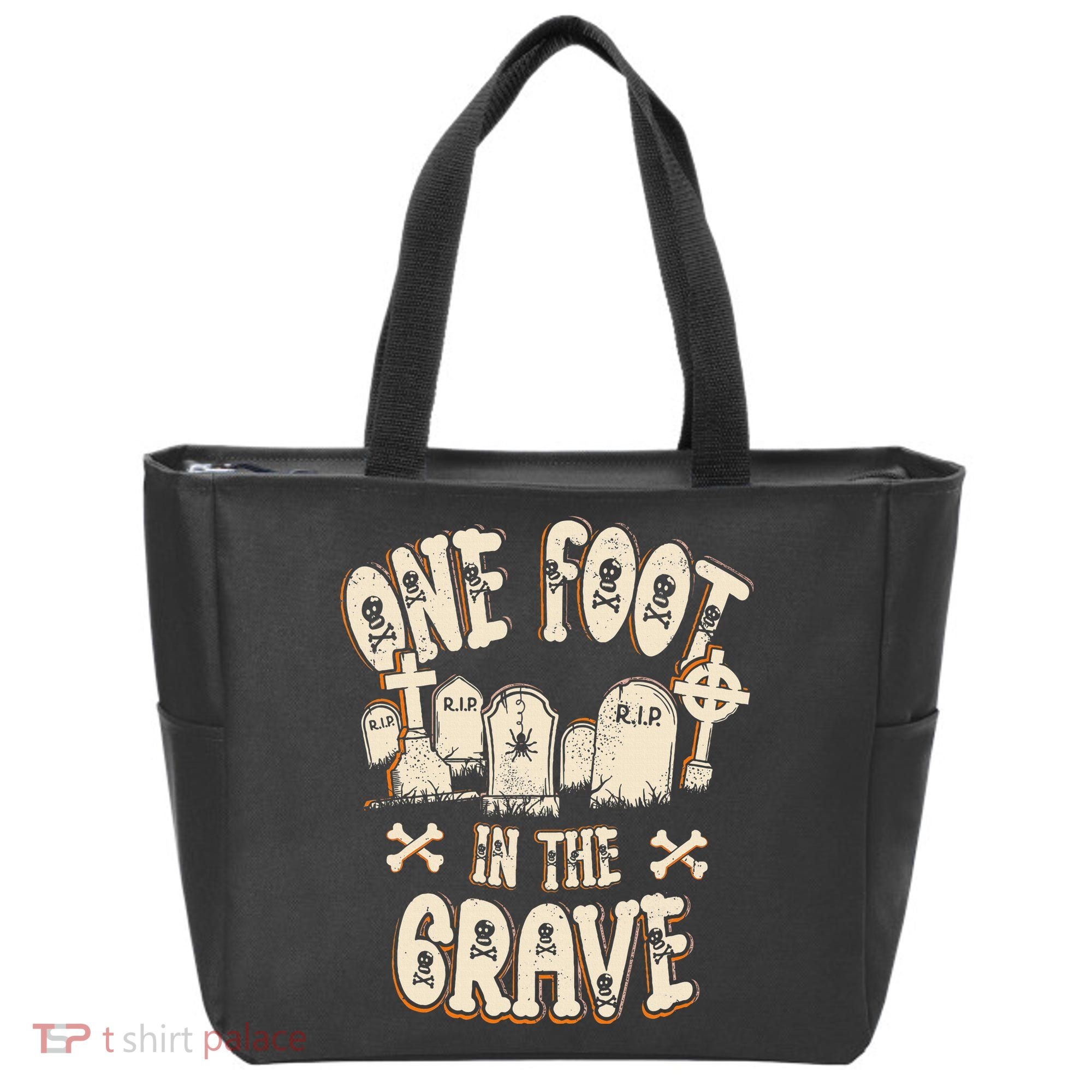 Leg Amputee One Foot In The Grave Missing Leg Tote Bag