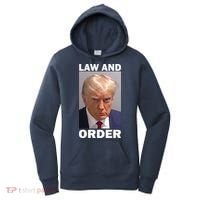 Law And Order Donald Trump Mugshot Women's Hoodie thumb 0