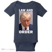 Law And Order Donald Trump Mugshot Baby Bodysuit thumb 0