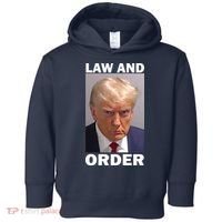 Law And Order Donald Trump Mugshot Toddler Hoodie thumb 0