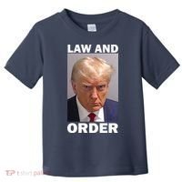 Law And Order Donald Trump Mugshot Toddler T-Shirt thumb 0