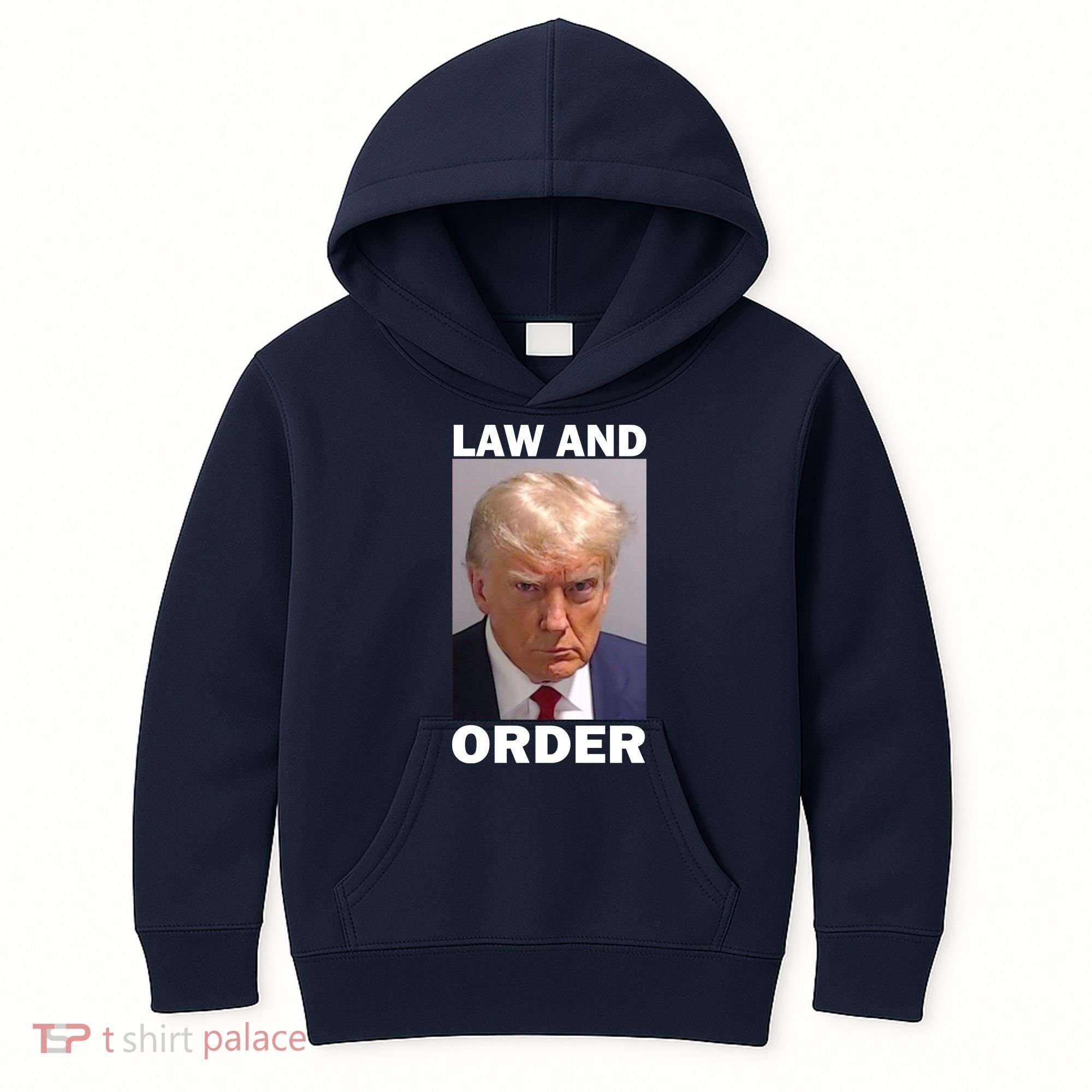 Law And Order Donald Trump Mugshot Kids Hoodie