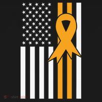 Leukemia Awareness Orange Ribbon USA American Flag Women's Tank Top thumb 5