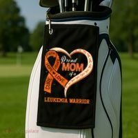 Leukemia Awareness Proud Mom Of A Leukemia Warrior Golf Towel thumb 2