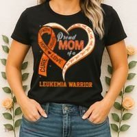 Leukemia Awareness Proud Mom Of A Leukemia Warrior Women's T-Shirt thumb 2