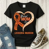 Leukemia Awareness Proud Mom Of A Leukemia Warrior Women's T-Shirt thumb 3