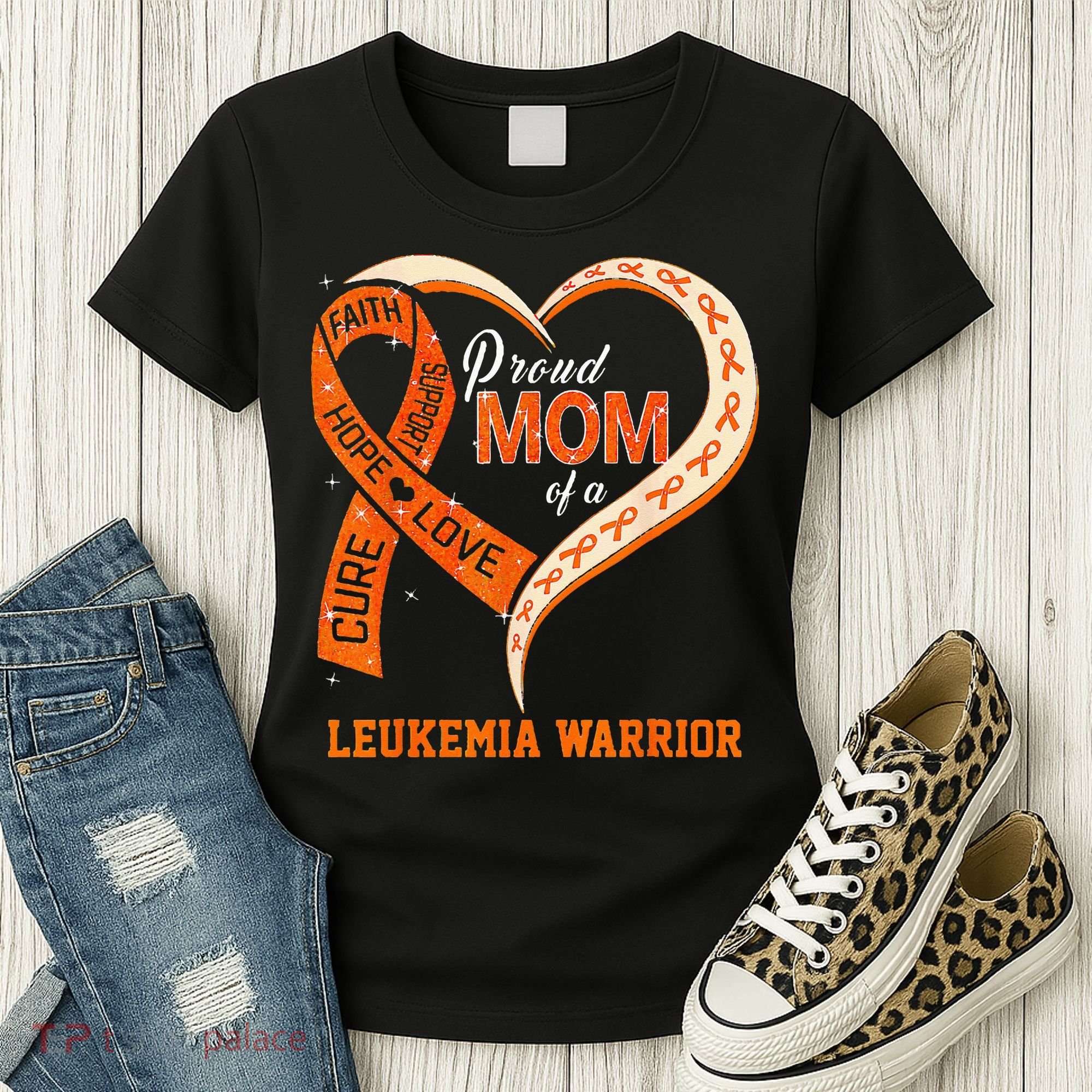 Leukemia Awareness Proud Mom Of A Leukemia Warrior Women's T-Shirt