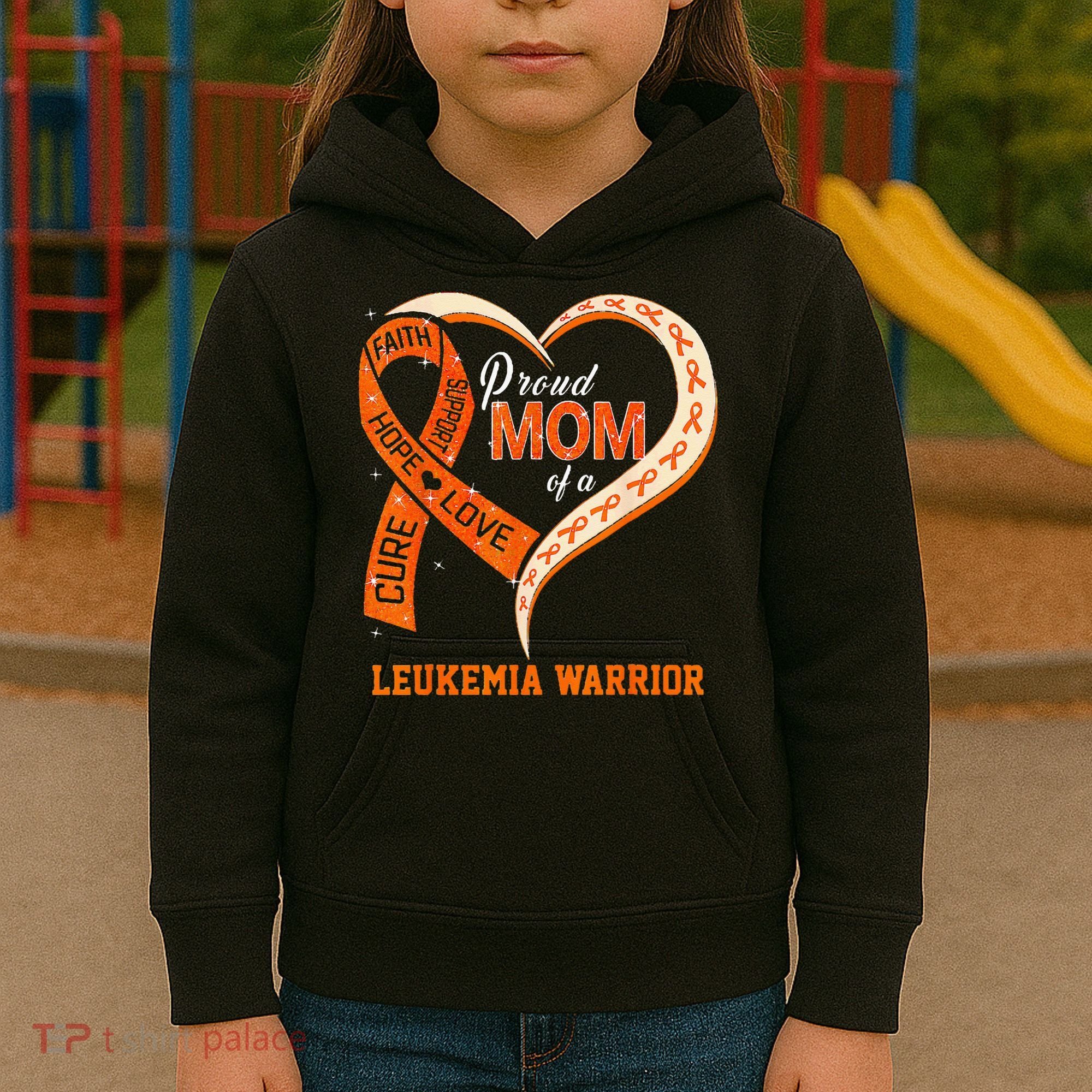 Leukemia Awareness Proud Mom Of A Leukemia Warrior Kids Hoodie